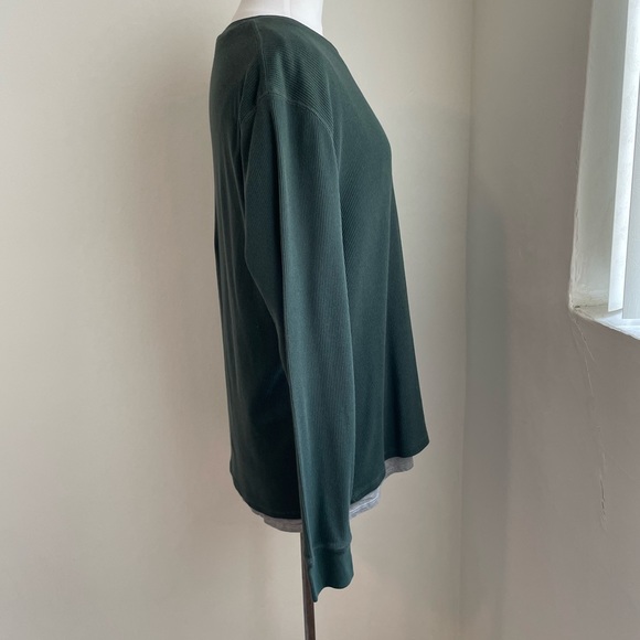 Levi’s Men’s Waffle knit long sleeve shirt XL Hunter Green - Picture 5 of 8